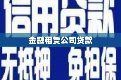 白水金融租赁公司贷款