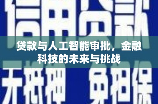白水贷款与人工智能审批，金融科技的未来与挑战